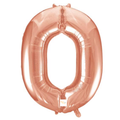 34" Rose Gold Number Foil Balloon - 0