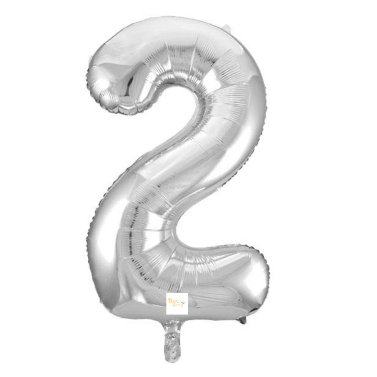 34" Silver Number Foil Balloon - 2