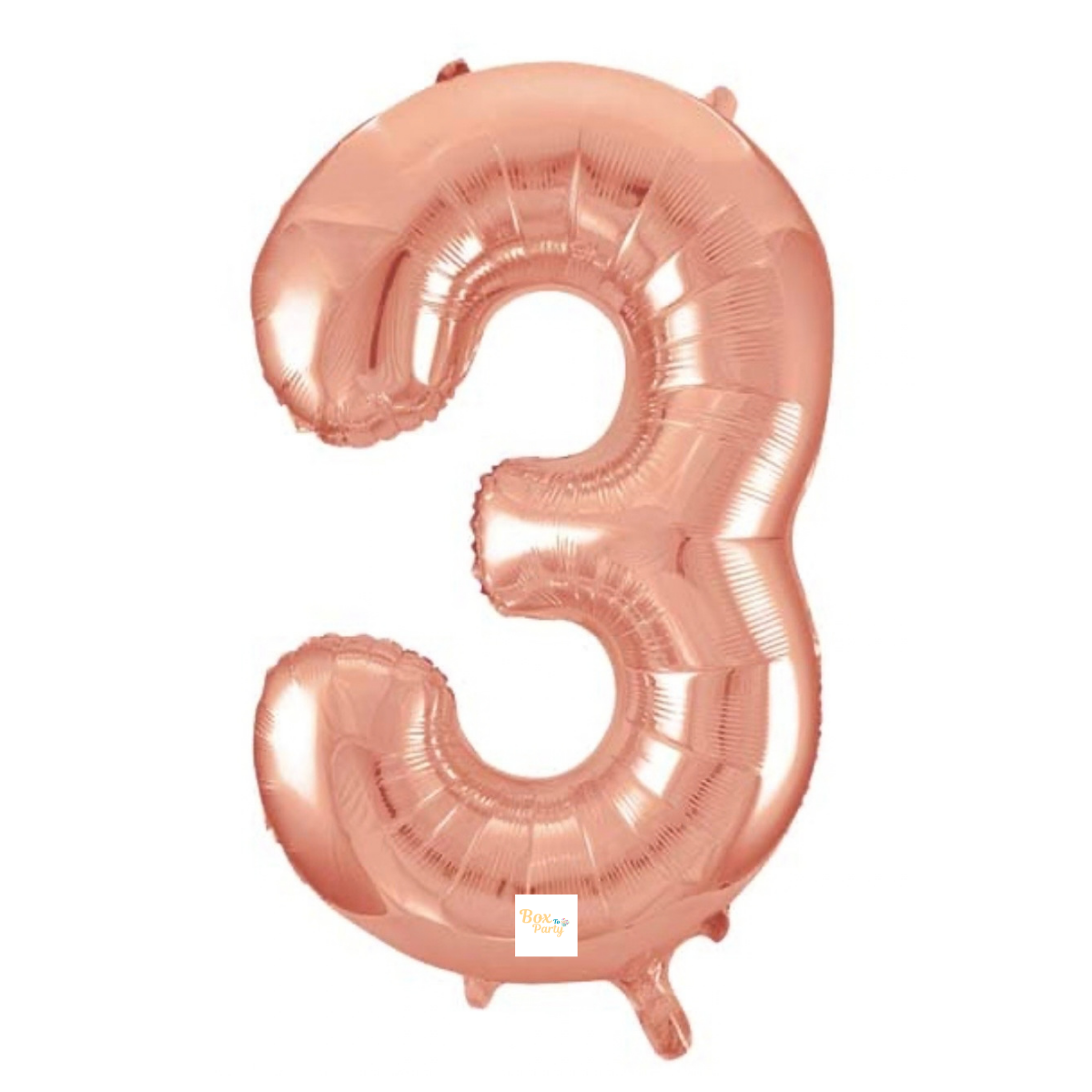 34" Rose Gold Number Foil Balloon - 3