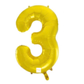 34" Gold Number Foil Balloon - 3