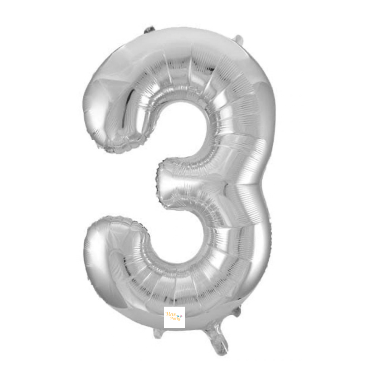 34" Silver Number Foil Balloon - 3