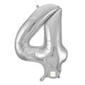 34" Silver Number Foil Balloon - 4