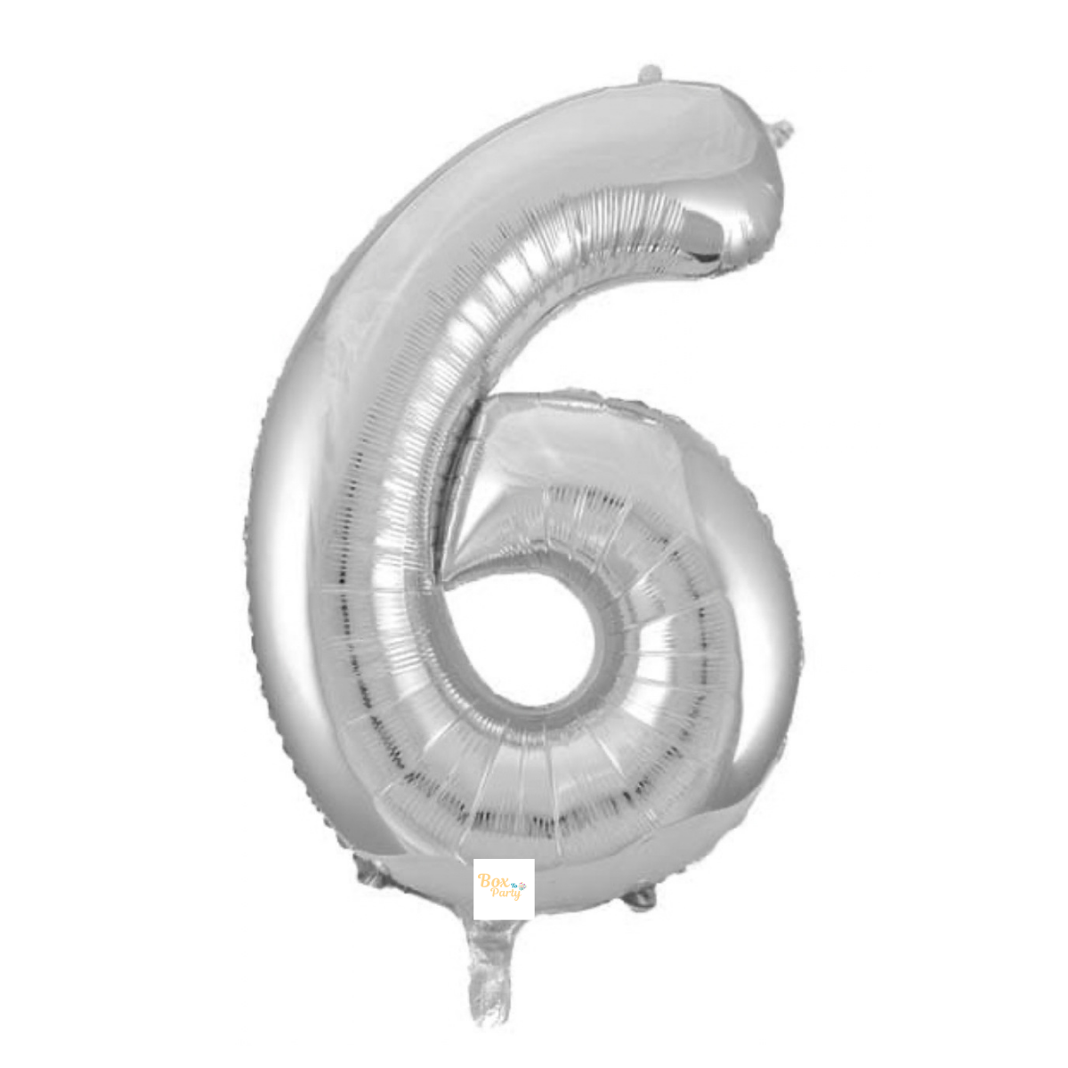 34" Silver Number Foil Balloon - 6