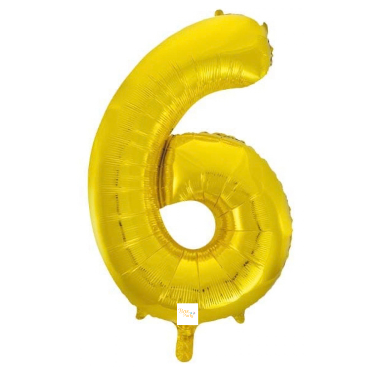 34" Gold Number Foil Balloon - 6