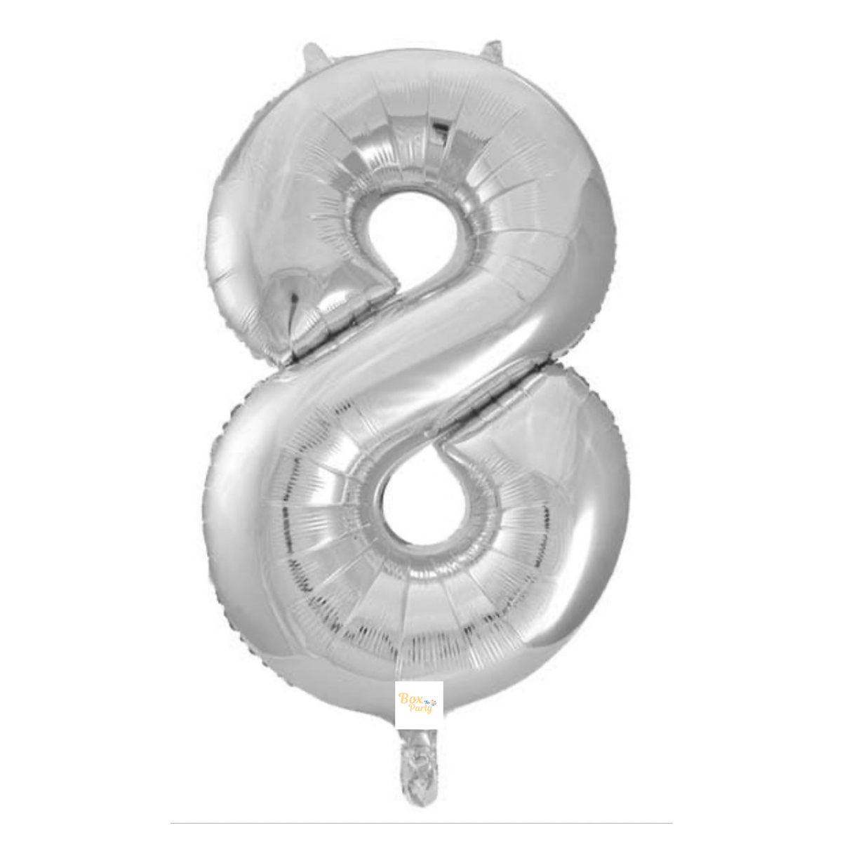 34" Silver Number Foil Balloon - 8