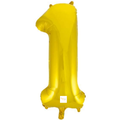 34" Gold Number Foil Balloon - 1