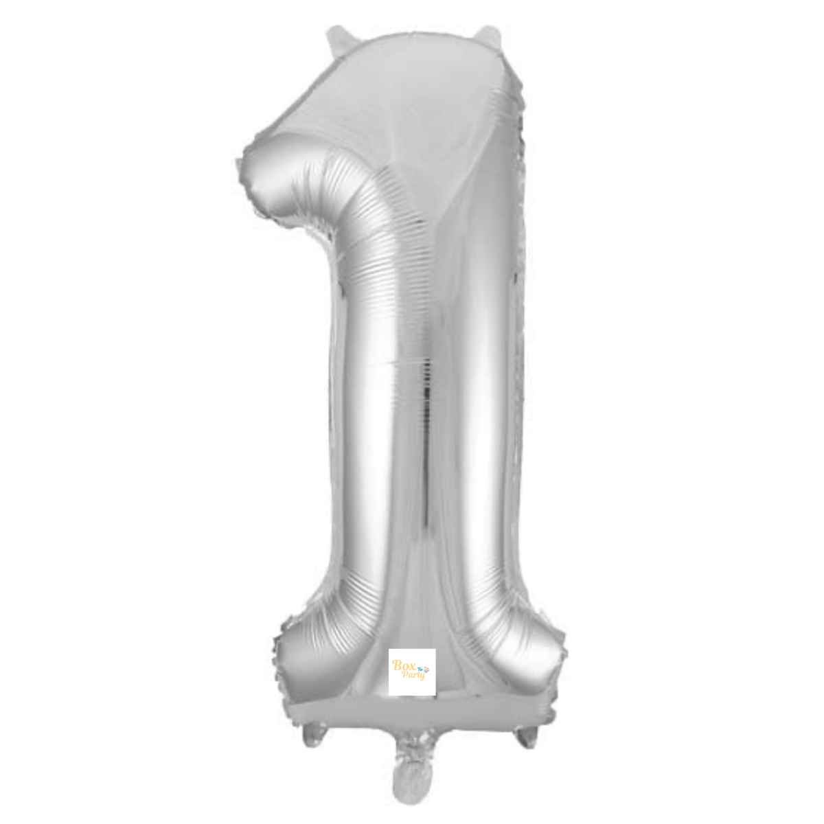 34" Silver Number Foil Balloon - 1