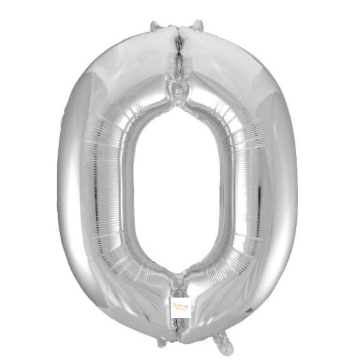 34" Silver Number Foil Balloon - 0